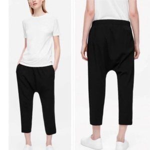COS Black Drop Crotch Harem Pants, Size 4